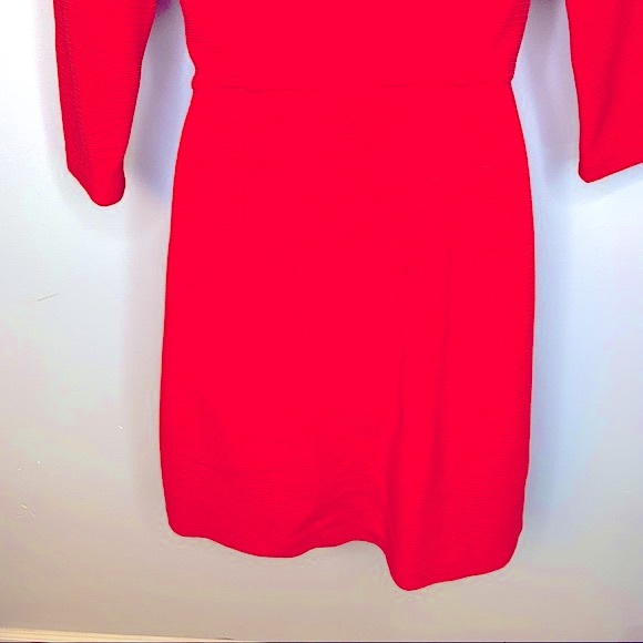 Boden Ribbed Zoe Ponte Dress Red Pepper size 6R - Picture 10 of 13